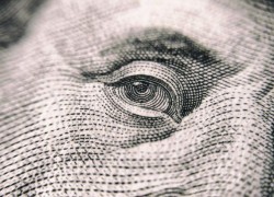 Detalle billete dólar